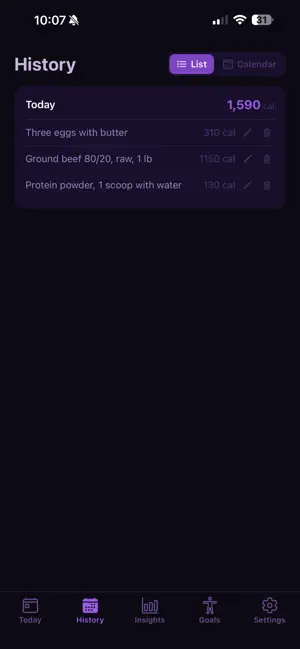 Crunch: Voice & AI Calorie Log screenshot 2