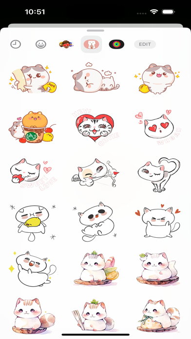 Screenshot #1 pour Mochi Cat Stickers & Emojis