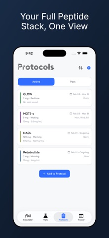PeptideFox - Peptide Tracker screenshot