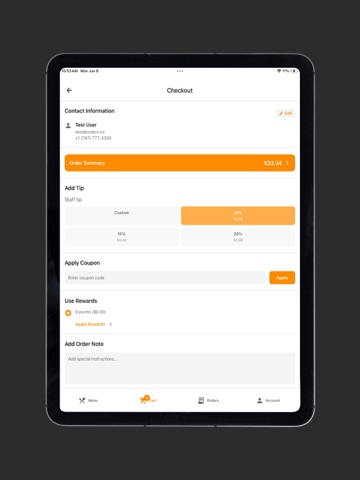 Furin Sushi and Thai iPad screenshot