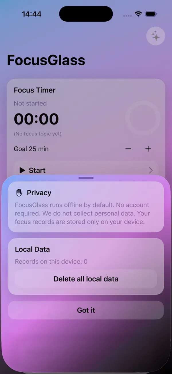 Screenshot #2 pour FocusGlass
