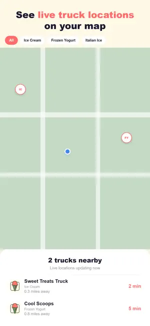 Scoops: Ice Cream Truck Finder screenshot 2