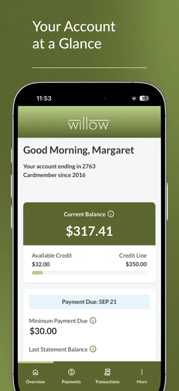 Willow® Mastercard® screenshot 2 of 6