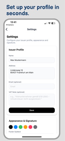 Invoice maker: Kleinquittung Screenshot 8 of 8