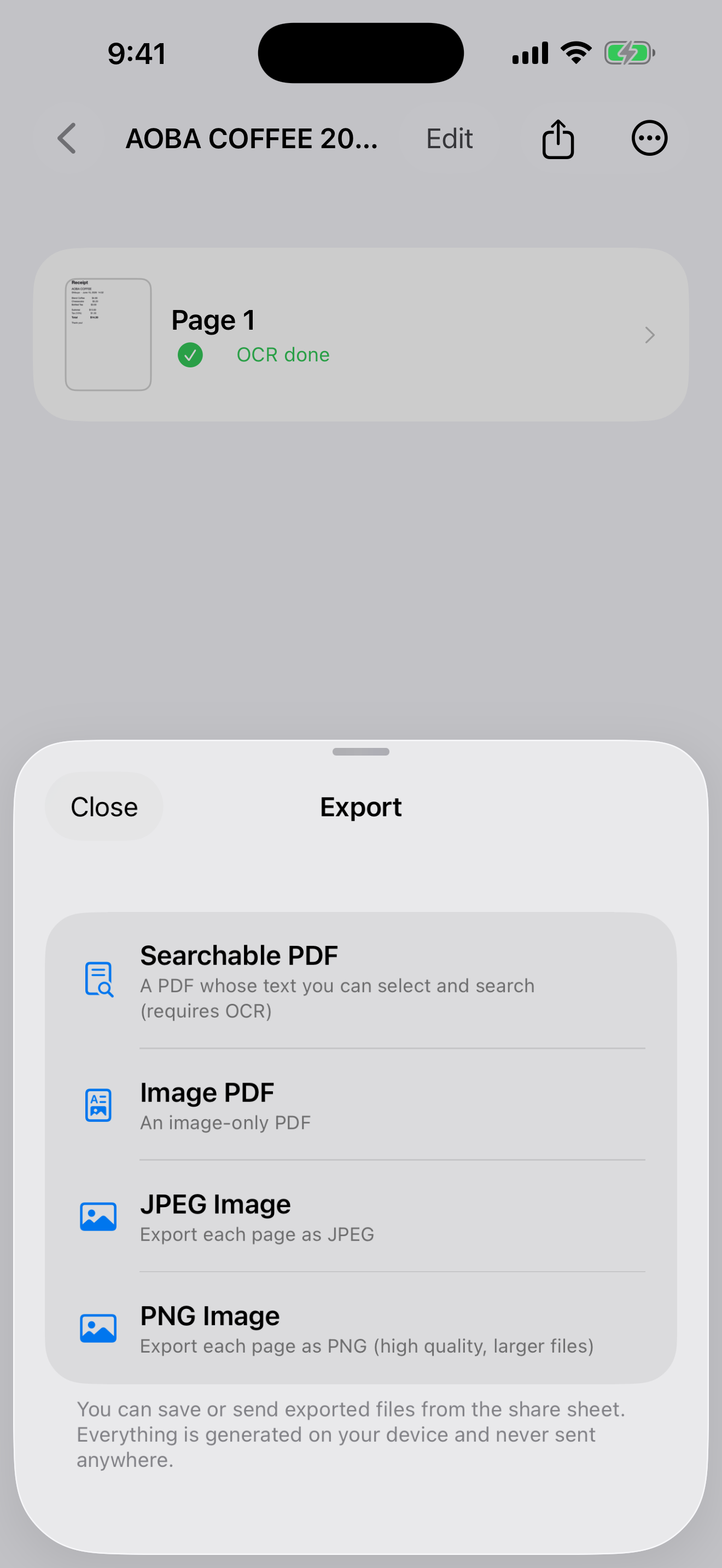 Zero Scanner: PDF Scan & OCR screenshot 4