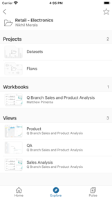 Tableau Mobile for Intune screenshot