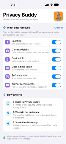 Privacy Buddy screenshot 1