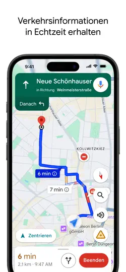 Screenshot von Google Maps auf dem iPhone 2