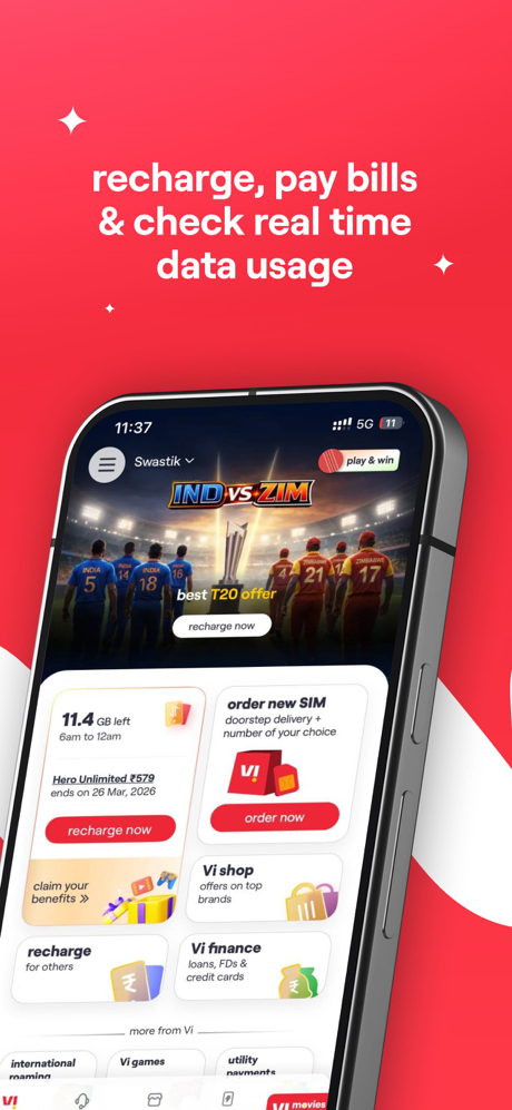 Vi: Recharge, Payments & Games screenshot 1