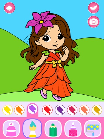 Princess Coloring Book & Pages iPad screenshot