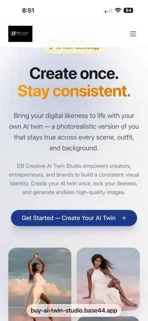 DB Creative AI Twin Studio screenshot 2