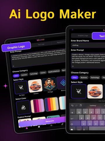 AI Logo Generator & Maker App iPad screenshot