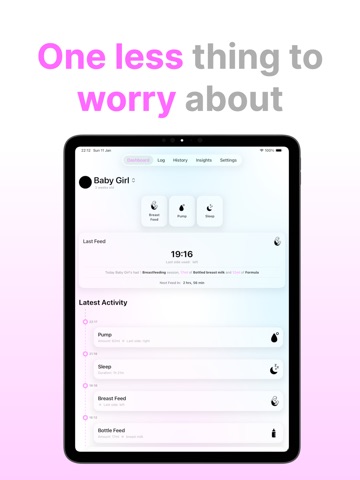 Milky Baby: Baby Diary iPad screenshot