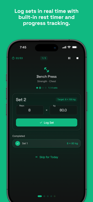 sTrain - Gym Workout Tracker Screenshot 4 of 8