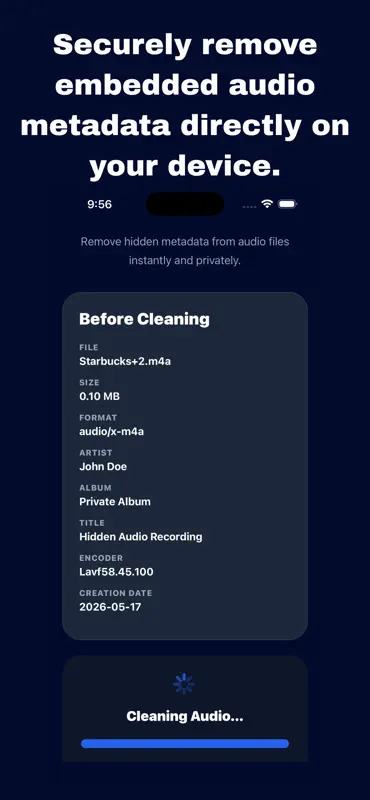 Audio Metadata Cleaner screenshot 3 of 4