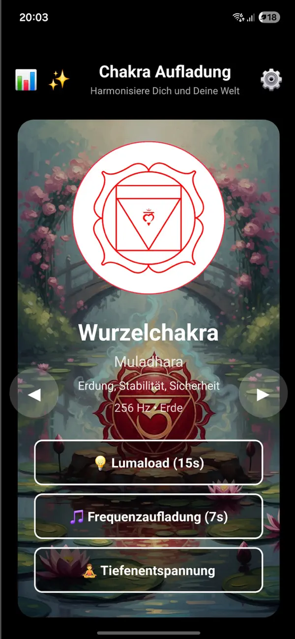 Screenshot #1 pour Chakra Aufladung