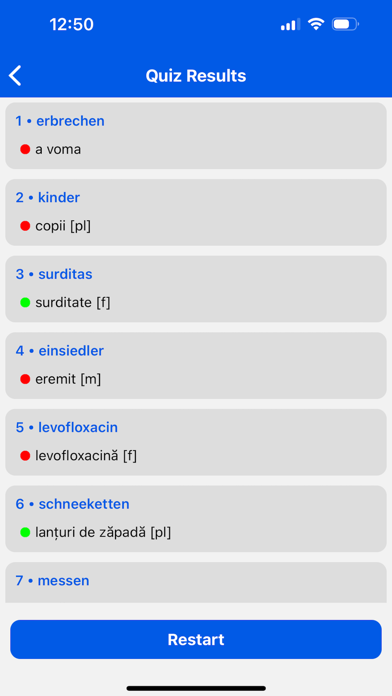 German Romanian Dictionary Screenshot