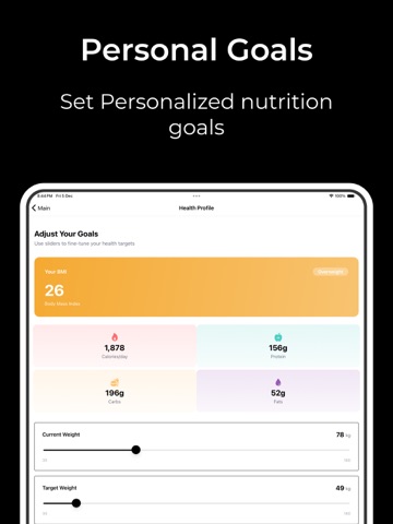 Ingredly – Calorie Counter iPad screenshot