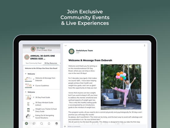 SWITCHAURA: by Deborah Murtagh iPad screenshot 3 - Social Networking app