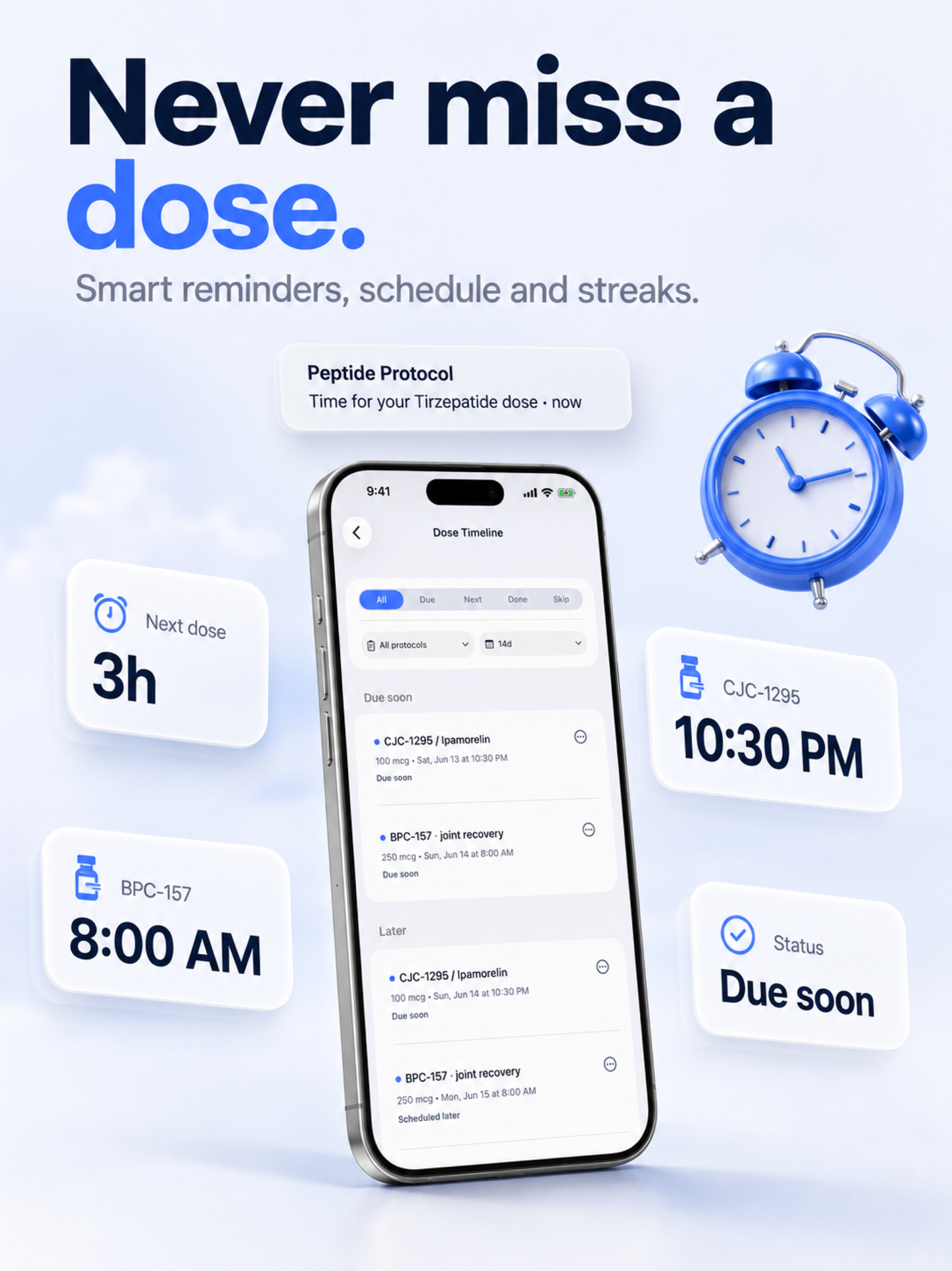 Peptide Protocol: Dose Tracker