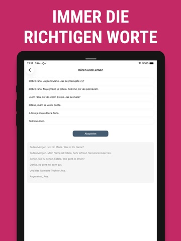 Sprachführer Tschechisch iPad screenshot