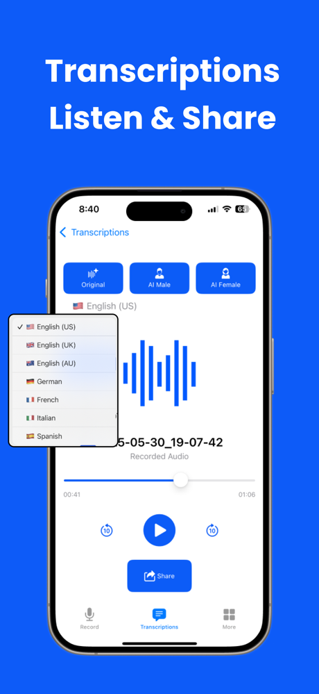 Voice To Text  Live Transcribe screenshot 5