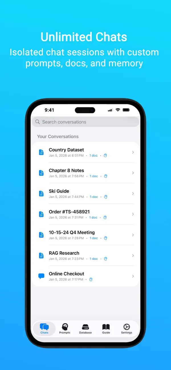 Screenshot #1 pour Private AI: Document Chat
