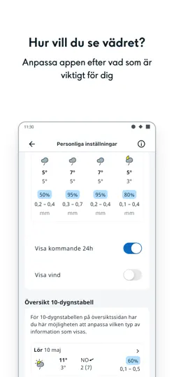 Screenshot von SMHI Väder auf dem iPhone 3