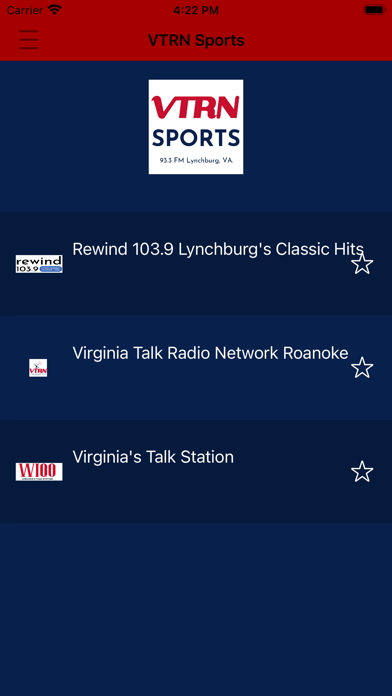 VTRN Sports 93.3 FM Lynchburg Screenshot