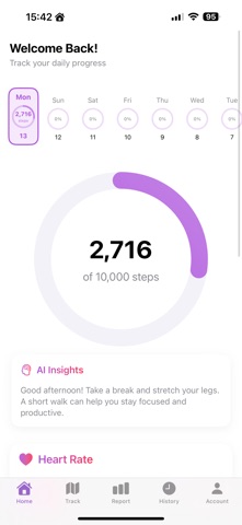 AI Steps: Walking weight loss iPhone screenshot