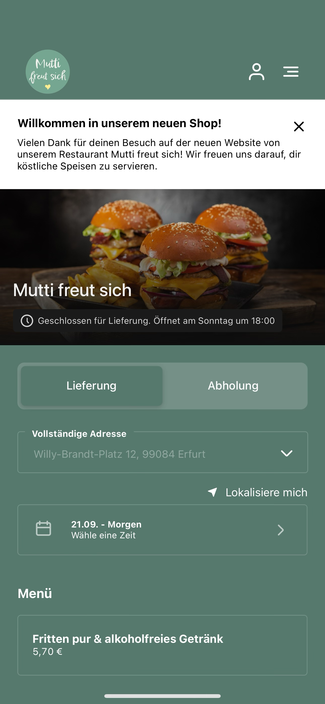 Mutti freut sich