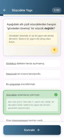 Türkçe Soru Bankası iPhone Ekran Görüntüsü 2