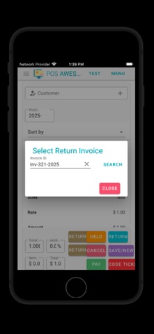 GHB POS Ticket screenshot