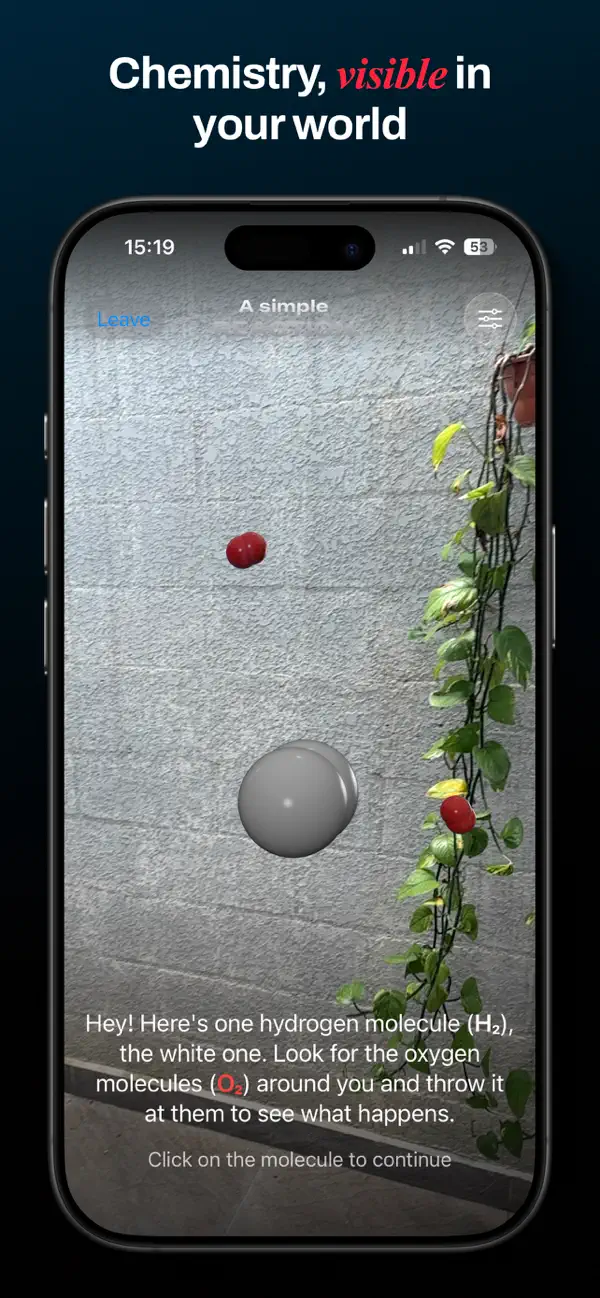 Screenshot #1 pour AReal Action: Chimie AR