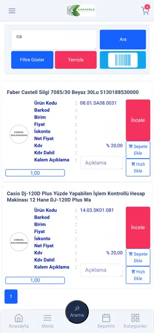 Karaoğlu Kırtasiye B2B screenshot 2