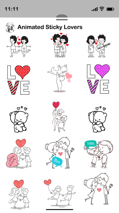 Animated Sticky Lovers Screenshot 4 - AppWisp.com Animated Sticky Lovers Screenshot 4 - AppWisp.com