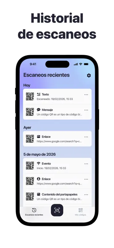 Escáner－Códigos QR & de Barras screenshot 3 of 5