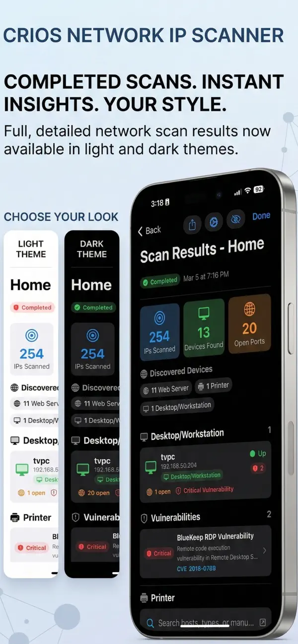 Screenshot #2 pour Crios: Scanner Port et IP