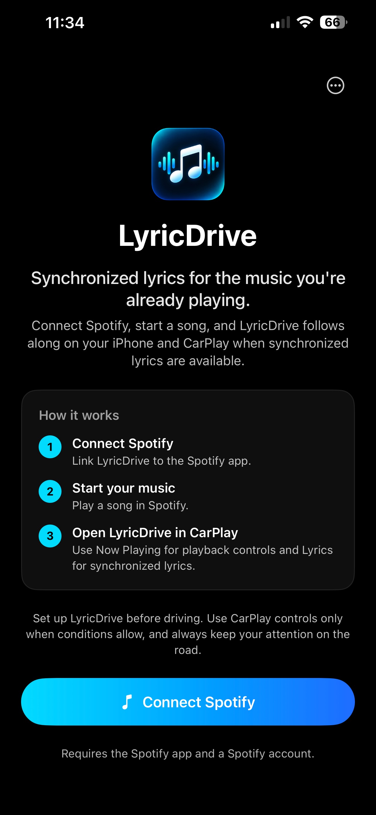 Screenshot 1 of LyricDrive Player