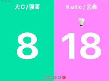 ScoreBoardBadminton iPad screenshot