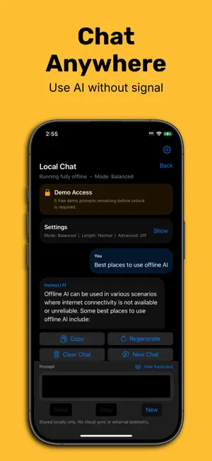 Honey LLM Offline AI screenshot 3