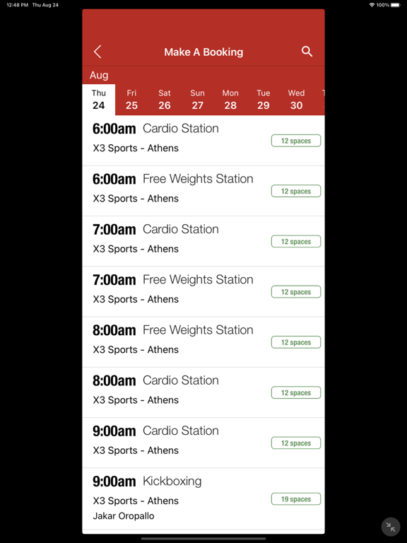 X3 Sports Member App iPad screenshot 2 - Health & Fitness app