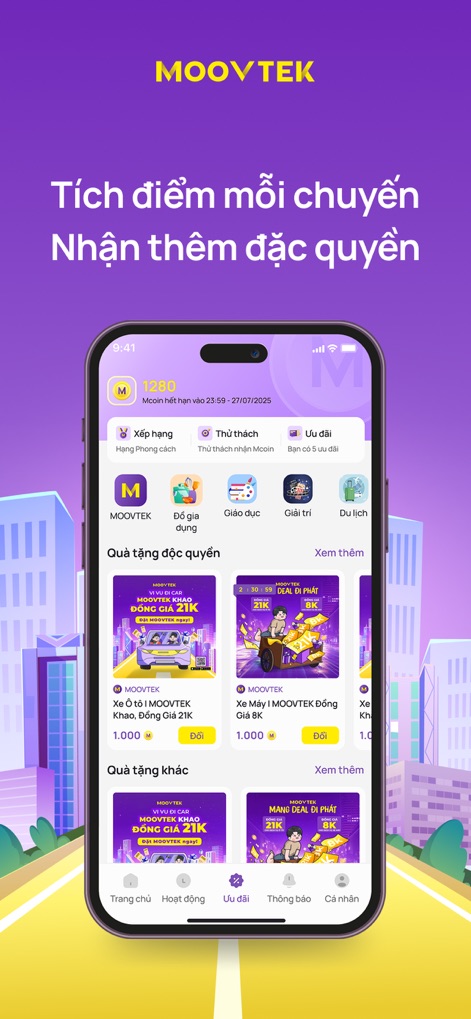 MOOVTEK - Explore the MOOVTEK loyalty program, where users can earn Mcoin points and redeem exclusive offers and personalized gifts for their continued engagement.