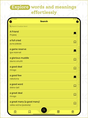 Croatian Dictionary iPad screenshot
