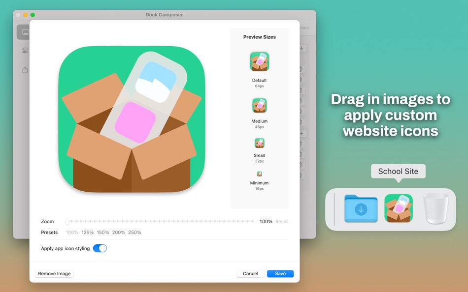 #1. Dock Composer (macOS) بواسطة: Michael Page