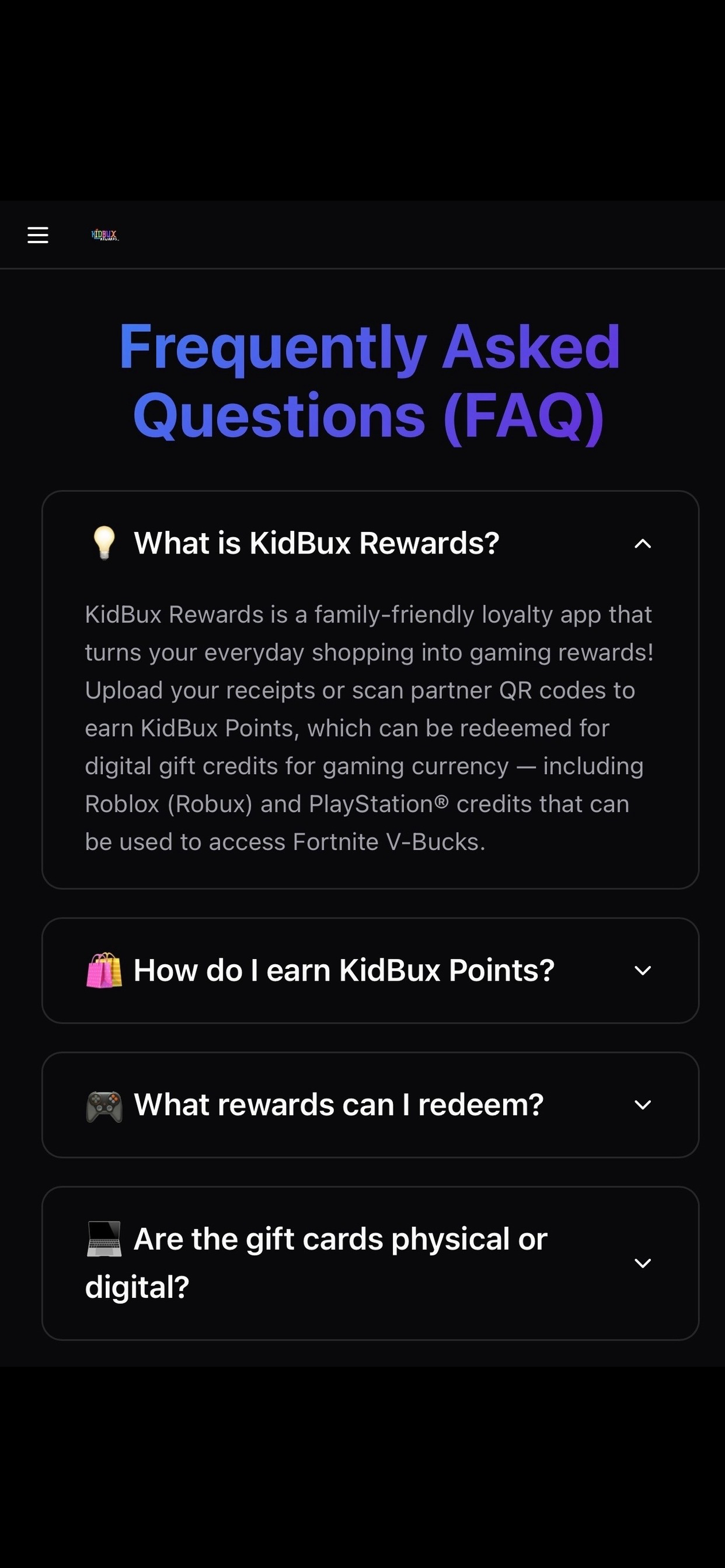 KidBux Rewards