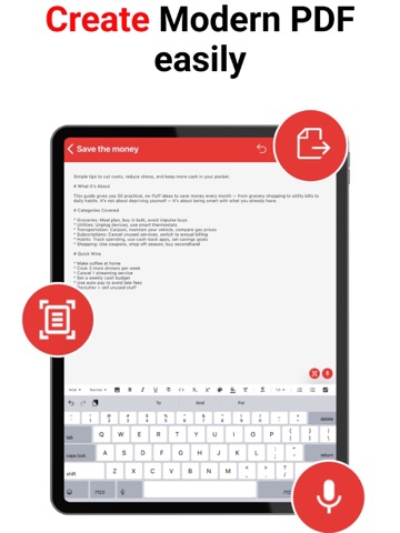 PDF Reader, Editor & Scanner + iPad screenshot