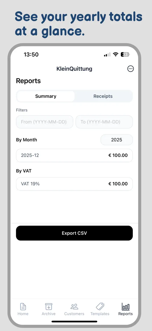 Invoice maker: Kleinquittung Screenshot 6