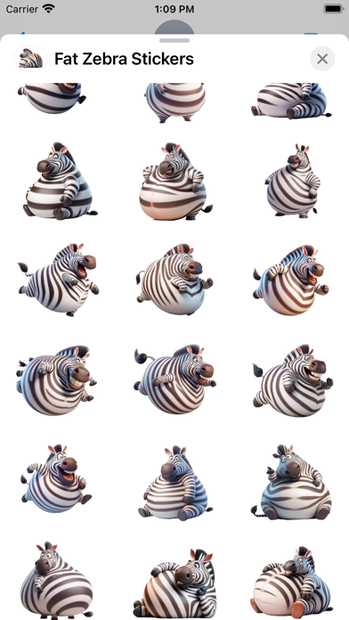 Screenshot #2 pour Fat Zebra Stickers
