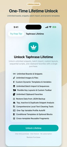 Taphrase - Snippet Keyboard Screenshot 7 of 7